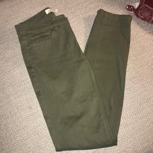 H&M green skinny jeans